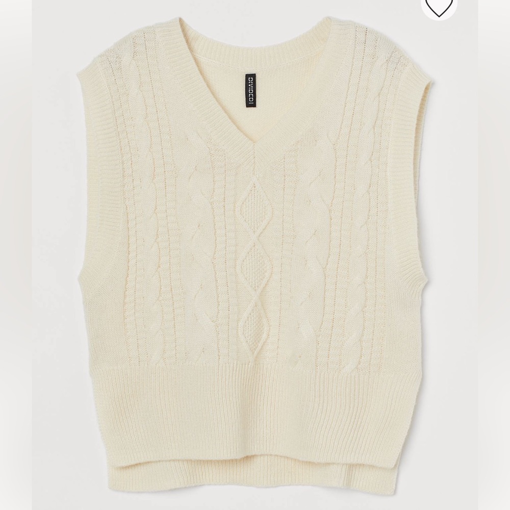 H&M Cable Knit Sweater Vest